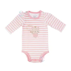 لباس نوزادی نیلی Nili طرح بالرین زیر دکمه آستین بلند