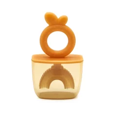 مسواک سیلیکونی 360 درجه با قاب قهوه ای