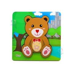 پازل چوبی خرس