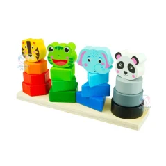 پازل چوبی مونته سوری احجام هندسی حیوانات 854