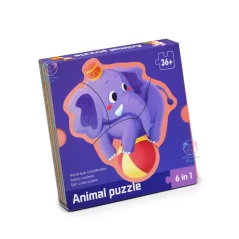 پازل چوبی کارتی حیوانات وحشی