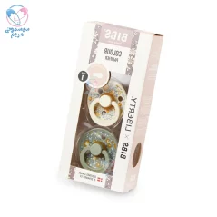 پستانک گلدار دو عددی 0 تا 6 ماه بیبز Bibs کرم سبز