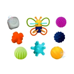 پوپت و جغجغه سیلیکونی 8 عددی جعبه‌ای یولین Youleen 5389