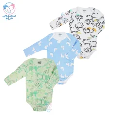 پک زیر دکمه آستین بلند سه عددی ماماس اند پاپاس Mamas&Papas طرح شتر